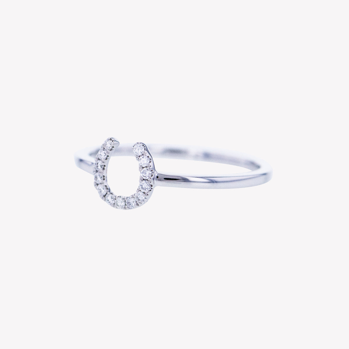 White gold on sale horseshoe ring