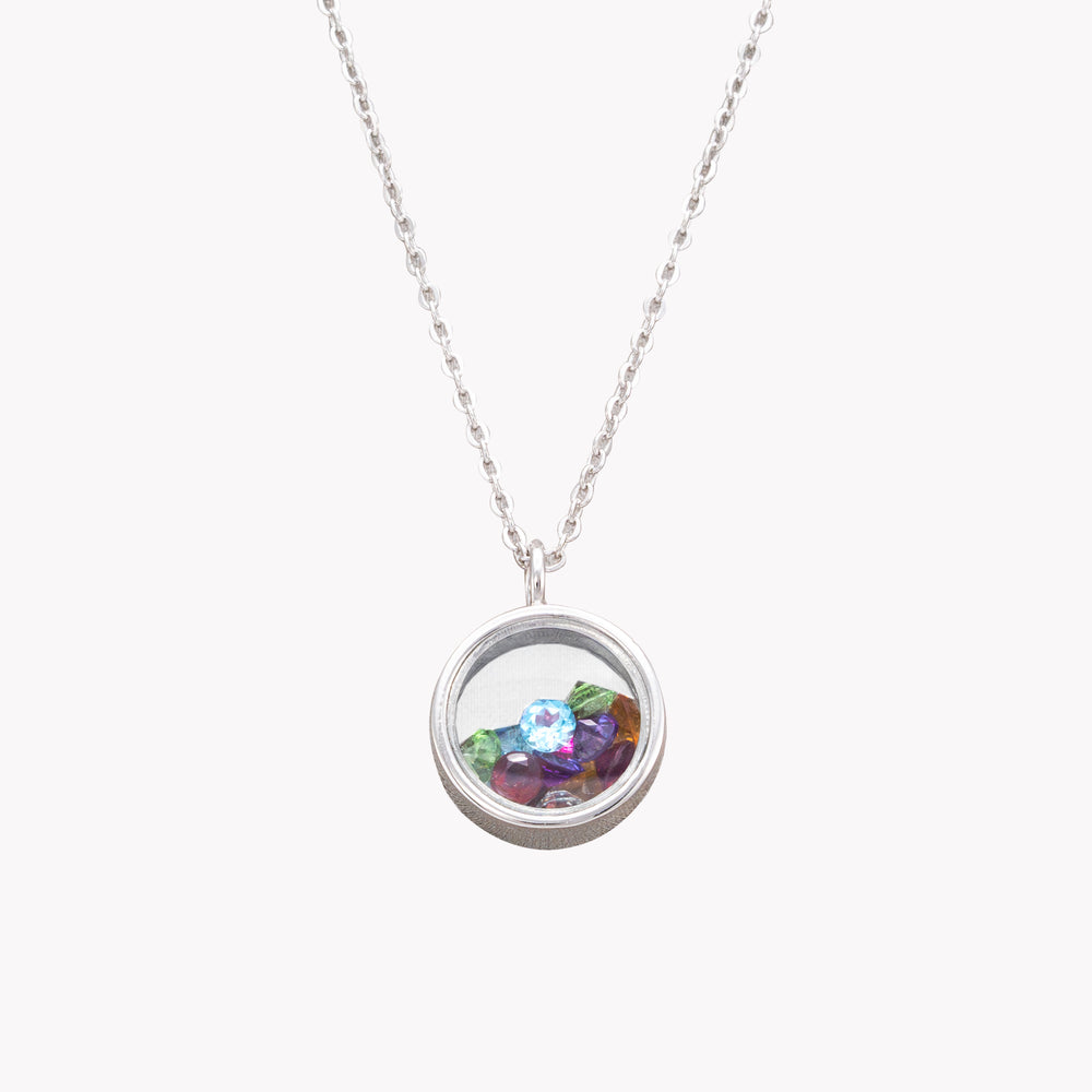 My Locket Story Charm Necklace with Gemstones