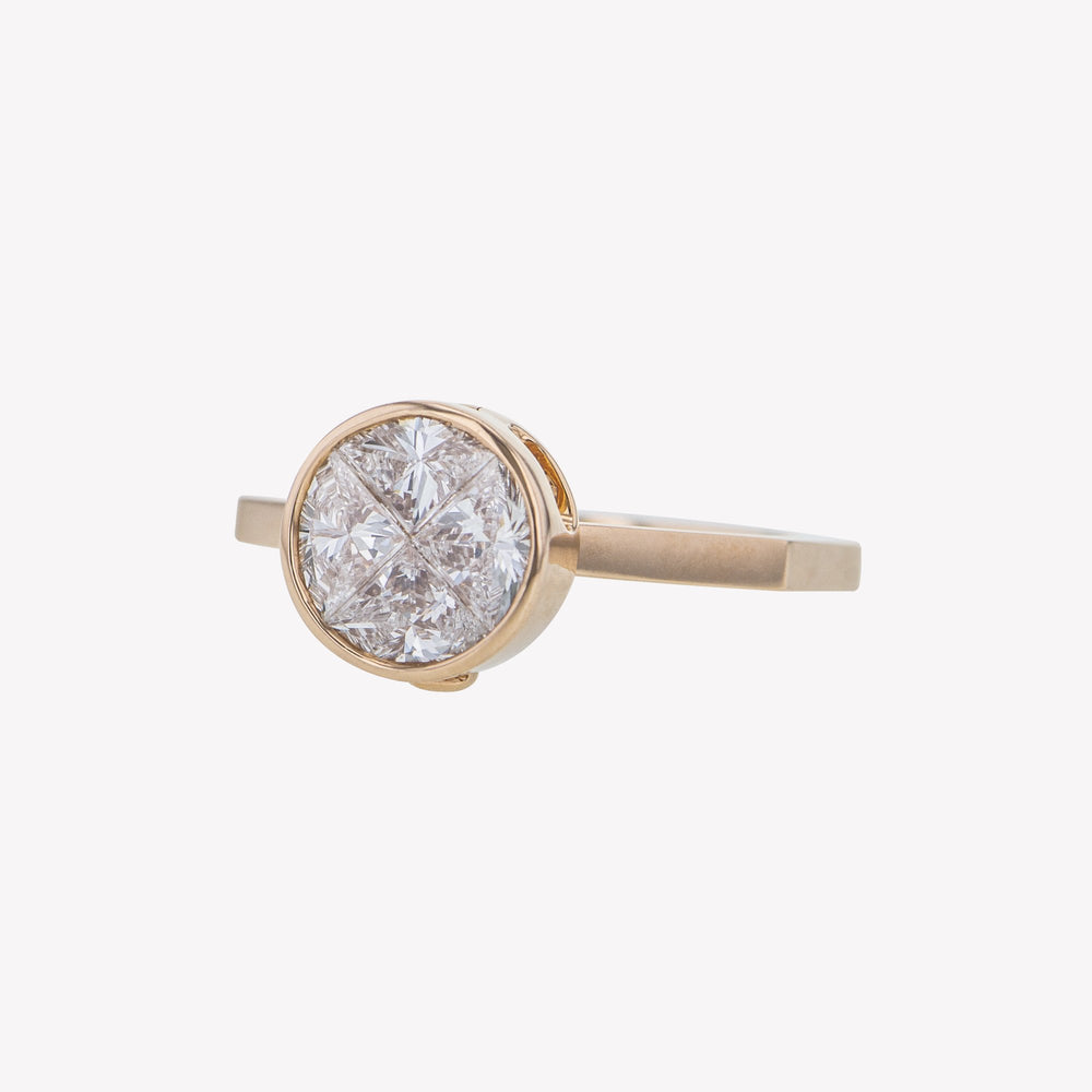 Detachable Rose Gold Round Head with Octa Band