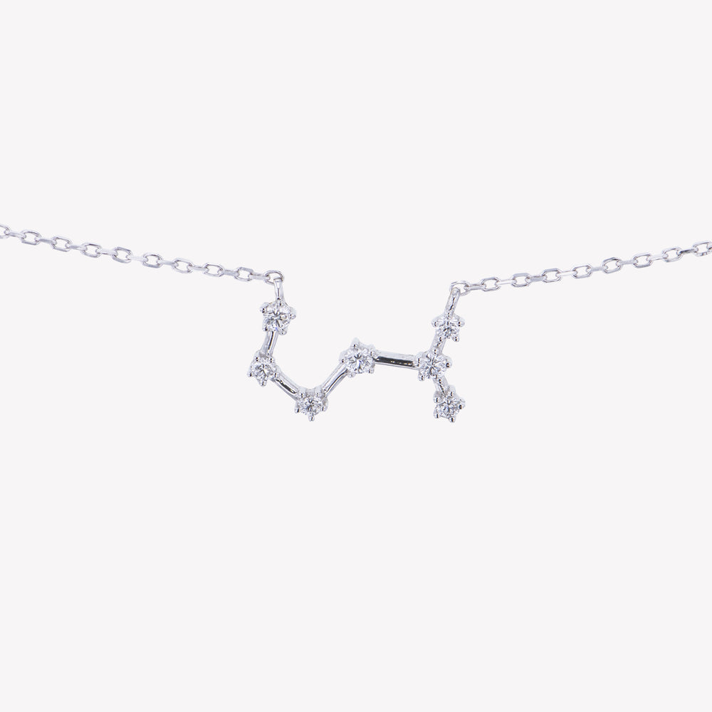 W/G Scorpio Diamond Pendant With Chain