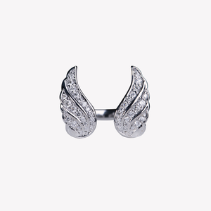 
                  
                    Angel Wings White Gold Ring With Diamonds
                  
                