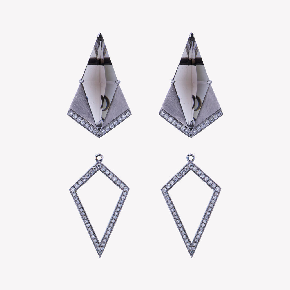 
                  
                    W/G Smoky Quartz Diamond Earrings
                  
                