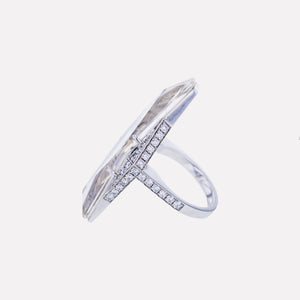 
                  
                    W/G Rutilated Quartz Diamond Ring
                  
                