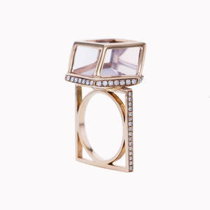
                  
                    R/G Rose Quartz Diamond Ring
                  
                