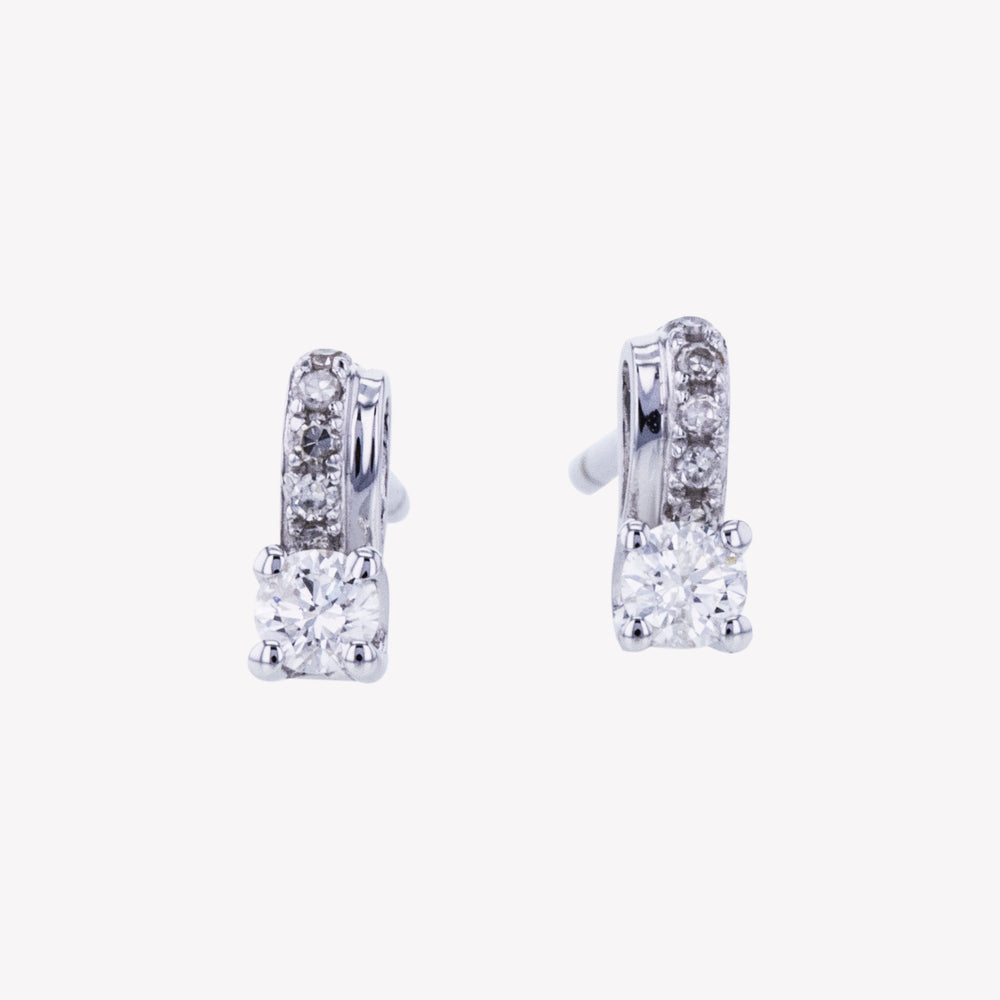 W/G Diamond Earring