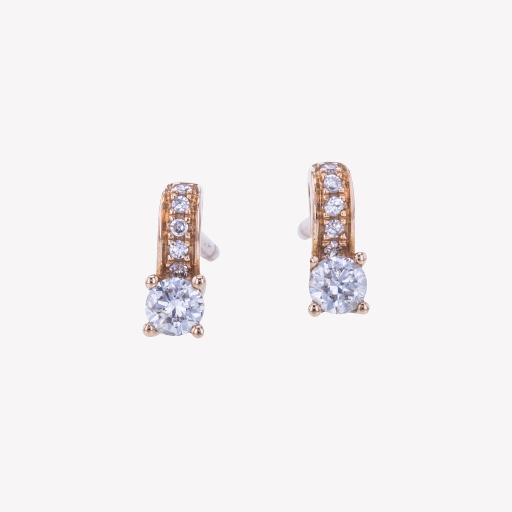 R/G Diamond Earring