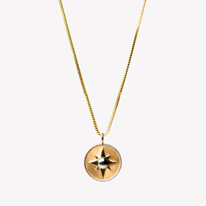 
                  
                    Helios By Nixalina | White/Yellow Gold Pendant & Chain
                  
                