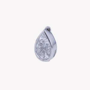 
                  
                    Detachable White Gold Pear Head with Round Diamond Band
                  
                