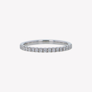 
                  
                    White Gold Round Diamond Stack Band
                  
                