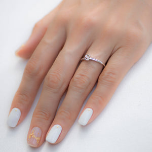 
                  
                    Letter S Diamond Ring in White Gold
                  
                