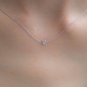 
                  
                    Letter T Diamond Pendant With Chain in White Gold
                  
                