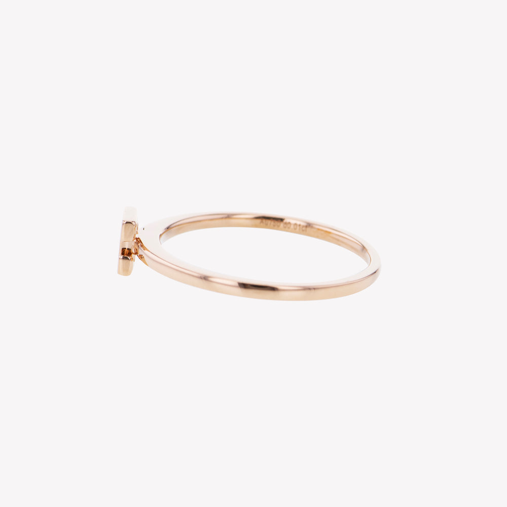 
                  
                    Letter E Diamond Ring in Rose Gold
                  
                