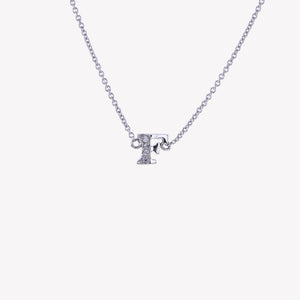 
                  
                    Letter F Diamond Pendant With Chain in White Gold
                  
                