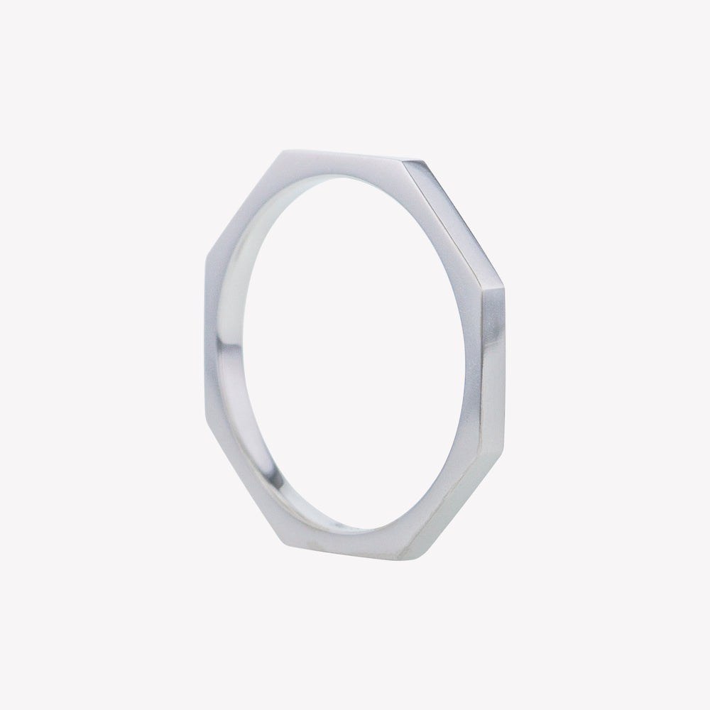 
                  
                    White Gold Octa Stack Band
                  
                