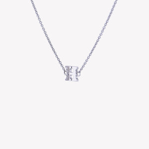
                  
                    Letter H Diamond Pendant With Chain in White Gold
                  
                