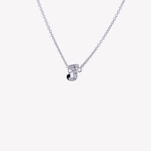 
                  
                    Letter J Diamond Pendant With Chain in White Gold
                  
                