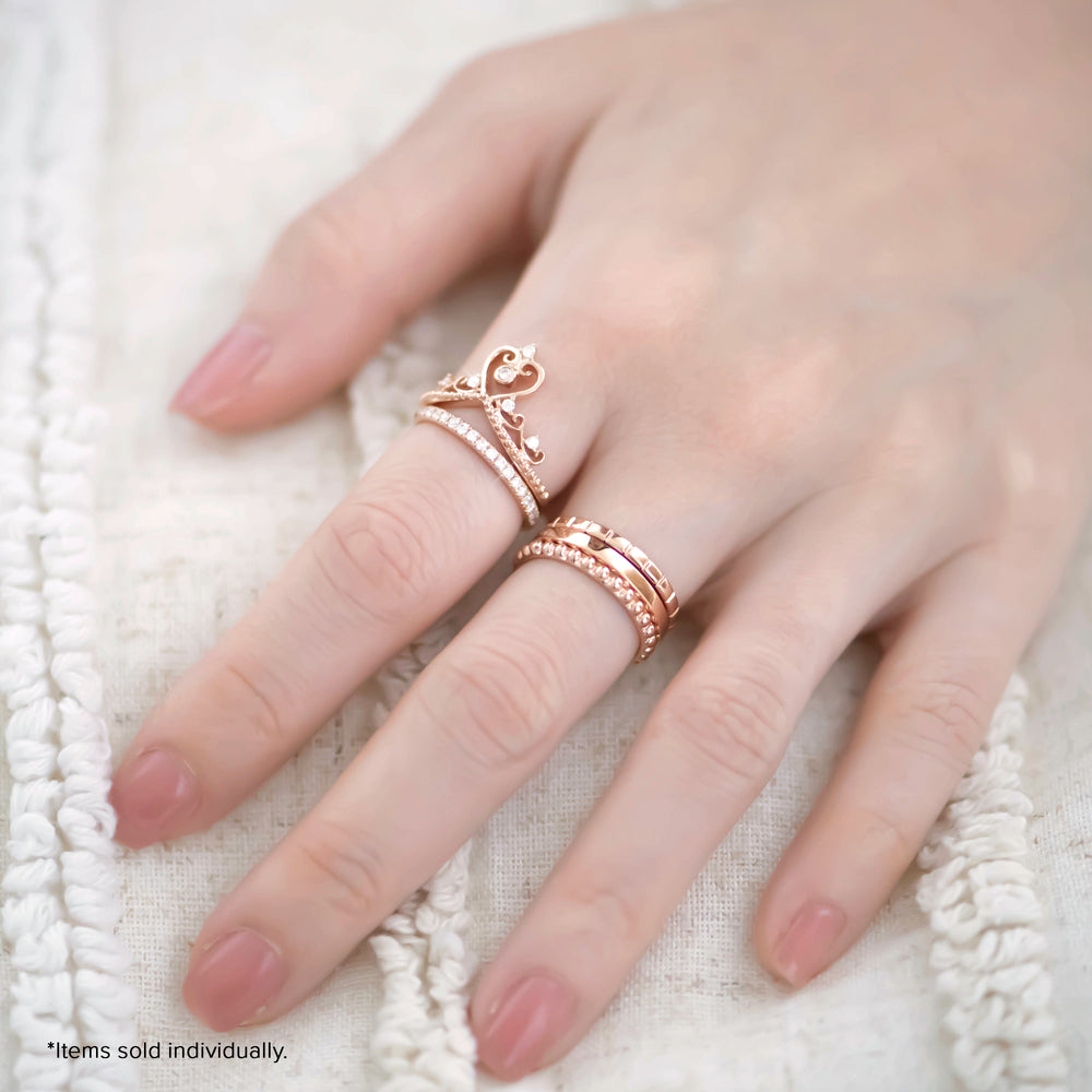 
                  
                    Dreams Come True By Jeraldine (MyBKK Shop) |  Rose Gold Stacking Ring with Diamonds
                  
                