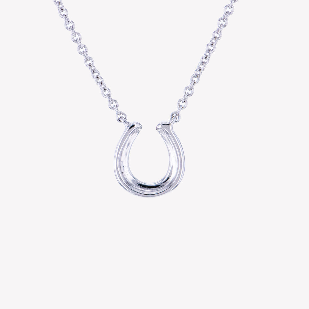 
                  
                    Horse Shoe Pendant With Chain in White Gold
                  
                