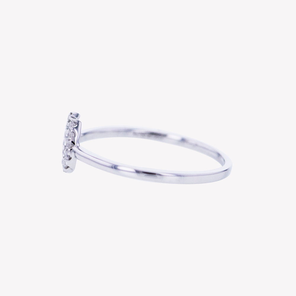 
                  
                    Horse Shoe Ring in White Gold
                  
                