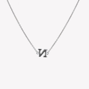 
                  
                    Letter N Diamond Pendant With Chain in White Gold
                  
                