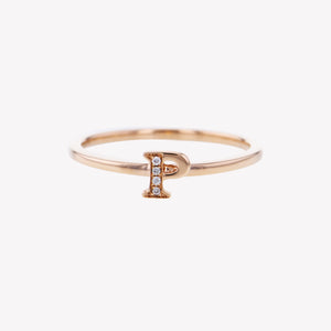 
                  
                    Letter P Diamond Ring in Rose Gold
                  
                
