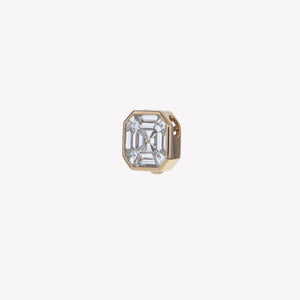 
                  
                    Detachable Rose Gold Asscher Head with Round Diamond Band
                  
                