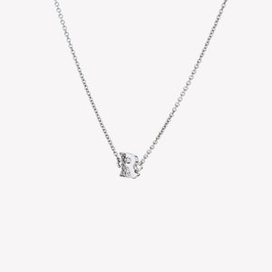 
                  
                    Letter R Diamond Pendant With Chain in White Gold
                  
                