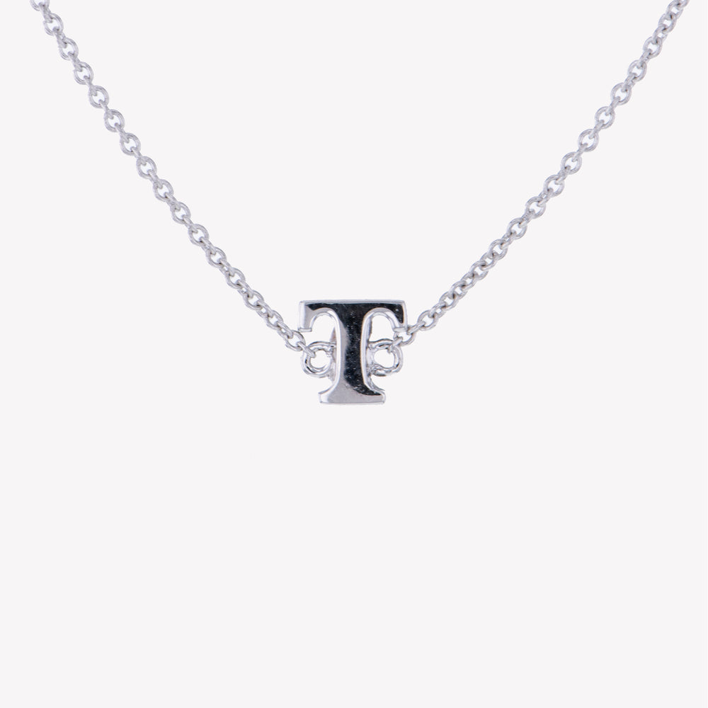 
                  
                    Letter T Diamond Pendant With Chain in White Gold
                  
                