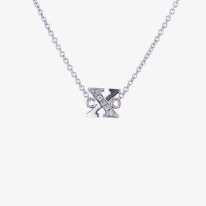
                  
                    Letter X Diamond Pendant With Chain in White Gold
                  
                