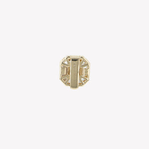 
                  
                    Detachable Yellow Gold Asscher Head with Round Diamond Band
                  
                