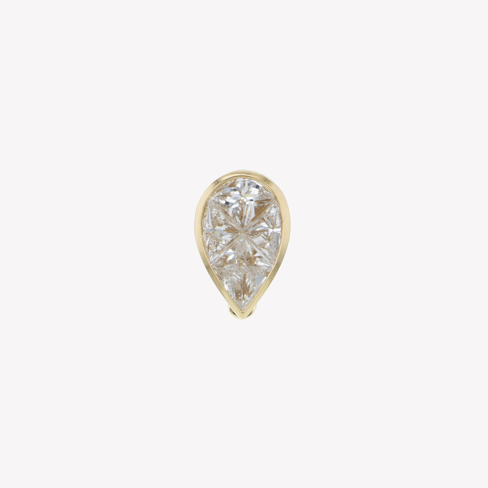 
                  
                    Detachable Yellow Gold Pear Head with Round Diamond Band
                  
                