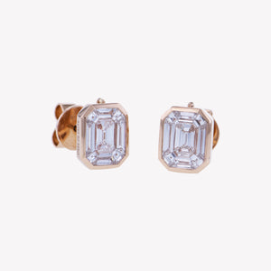 
                  
                    Rose Gold Emerald Studs Diamond Earrings
                  
                