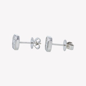 
                  
                    White Gold Asscher Studs with Barbwire Accessories
                  
                