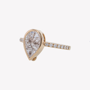 
                  
                    Detachable Rose Gold Pear Head with Round Diamond Band
                  
                