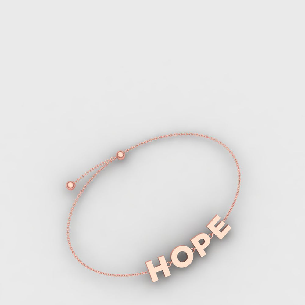 Rose Gold Hope Bracelet