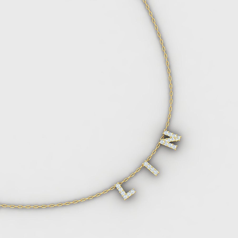 Yellow Gold Hope Necklace With Diamonds